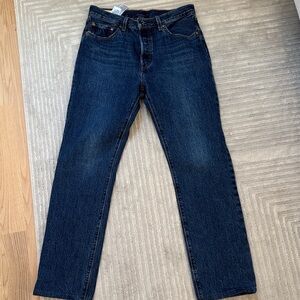 501 Levi's Dark Blue Straight Jeans